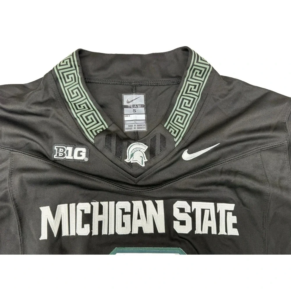 Nike Michigan State Spartans Black Dri-FIT Football Jersey Small FD5448-010